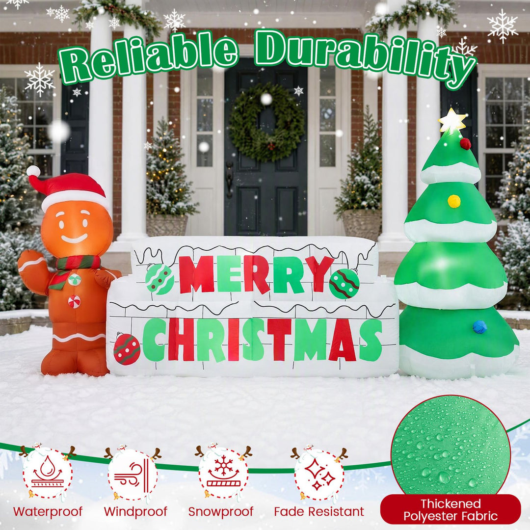 9.5 FT Long Inflatable Merry Christmas Sign Outdoor Decoration