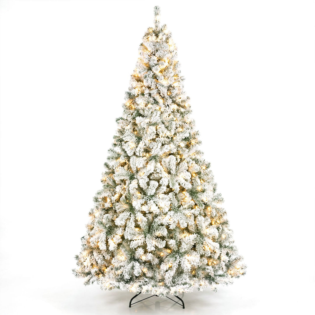 9/7.5/6/4.5 FT Pre-Lit Artificial Christmas Tree with 900/550/250/150 Warm White LED Lights
