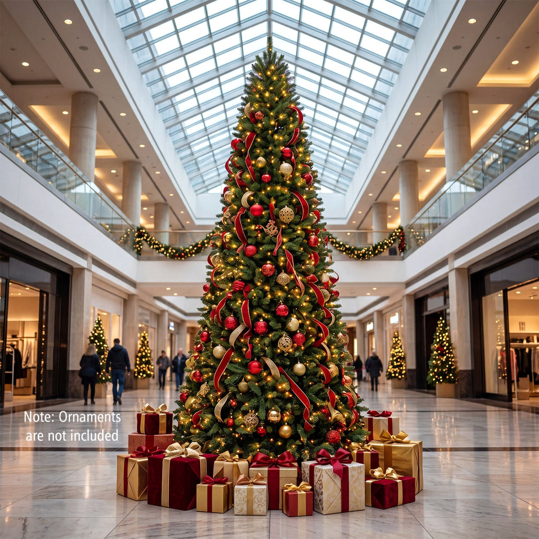 9 FT Pencil Alpine Christmas Tree with 550 Dual-Color LED Lights