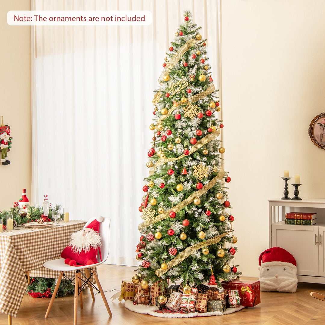 6/7.5/9 FT Artificial Christmas Tree with Warm-White LED Lights