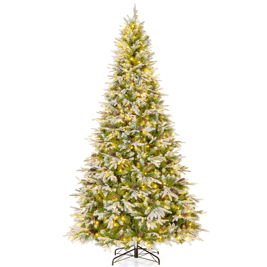 6/7.5/9 FT Pre-Lit Artificial Christmas Tree with 765/1135/1871 Tips and 280/470/690 Warm-White LED Lights