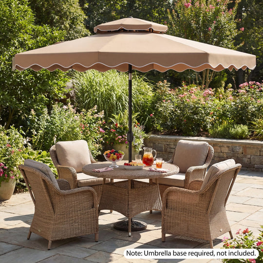 9 Feet Patio Umbrella with Push Button Tilt and Crank