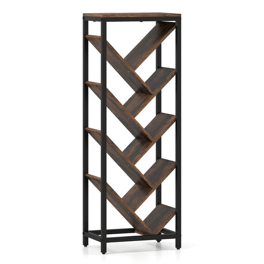 9-Tier Freestanding Bookcase for Hardcover Books