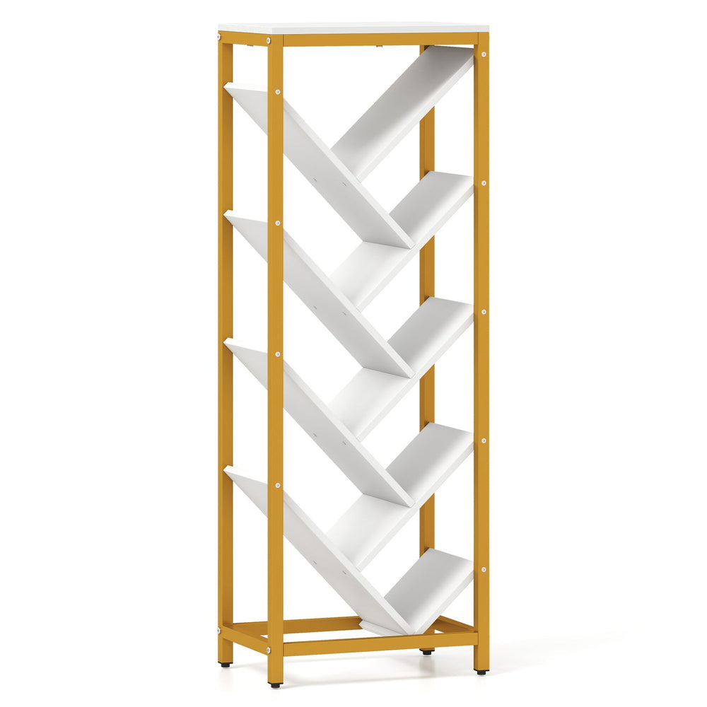 9-Tier Freestanding Bookcase for Hardcover Books