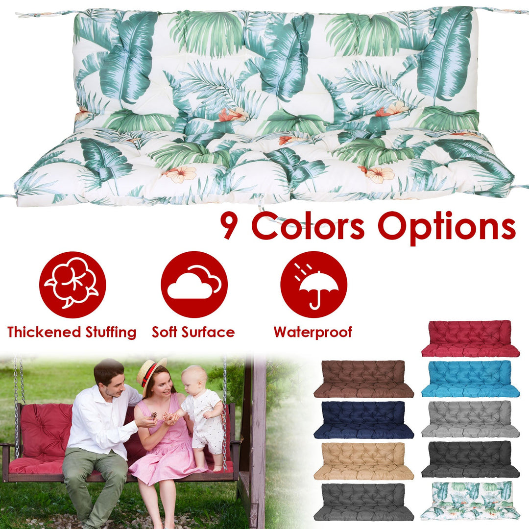 Swing Cushion 2-3 Seater Waterproof with Backrest 59x43.3in