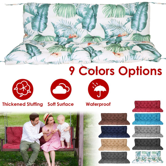 Swing Cushion 2-3 Seater Waterproof with Backrest 59x43.3in