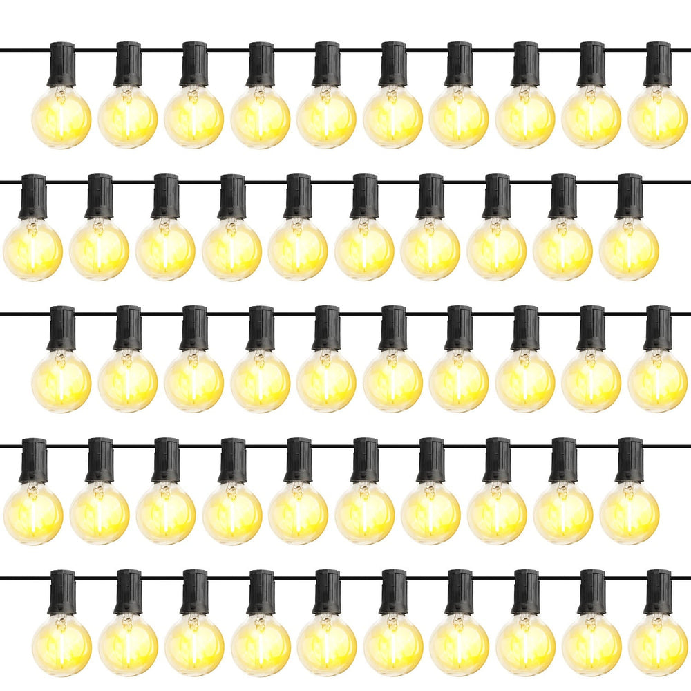 50FT Decorative Globe String Lights Outdoor Indoor 25Pcs Bulb Light Strings Fairy String Lamps for Garden Lawn Patio Cafe Party