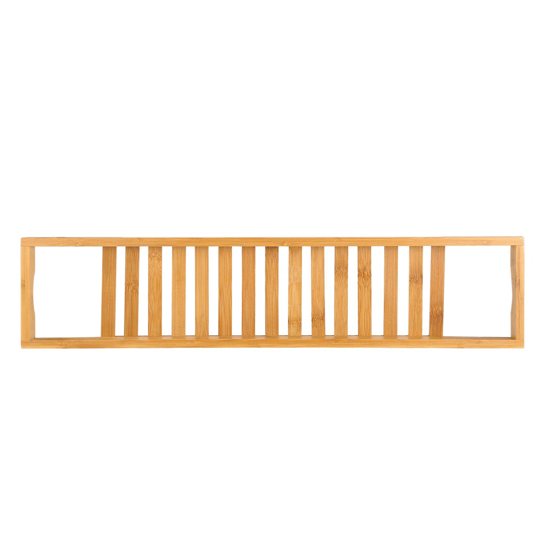 Bamboo Bathtub Tray Bath Table Bathroom Storage Rack Soap Cellphone Wine Glass Shelf Organizer