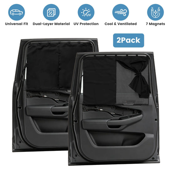 Magnetic Car Window Shades - 3 Adjustable Modes, UV Protection