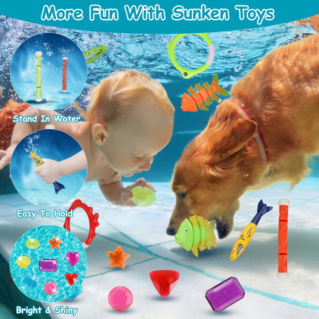 GBruno 24Pcs Diving Toys Swimming Pool