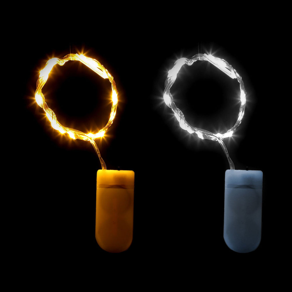 6 Pack LED String Lights 6.56ft 20 LEDs Decor Light Battery Starry Fairy Lights Copper for DIY Costume Party Wedding Festival