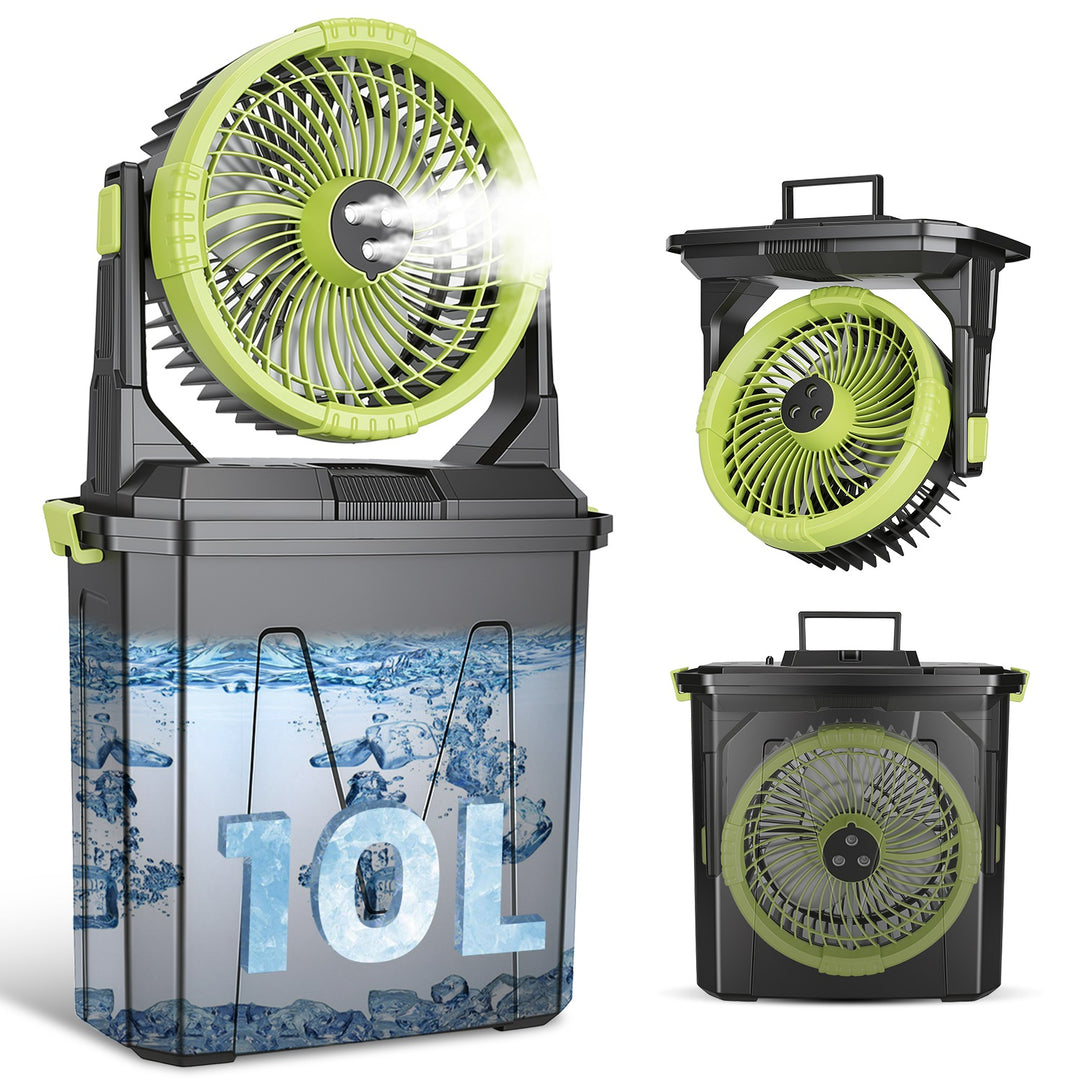 Portable Misting Fan with 10L Bucket & 20000mAh Battery