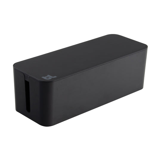 Bluelounge CableBox Cable Organizer & Surge Protector Box, 16 in. - Black