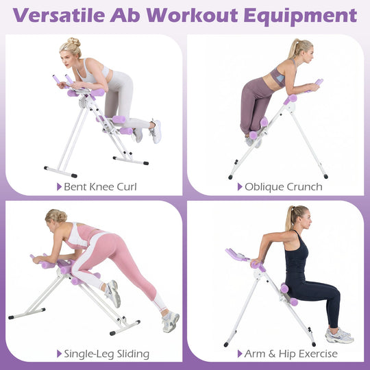 Ab Workout Equipment Foldable Abdominal Trainer Adjustable Ab Machine