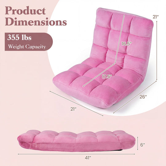 Adjustable 14-position Cushioned Floor Chair