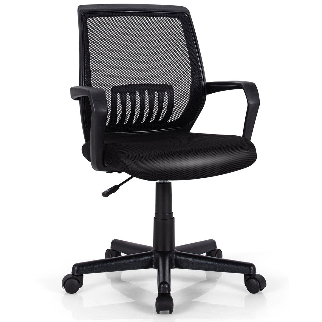 Adjustable Height Ergonomic Home Office Chair with Lumbar Support and 90°-115° Rocking