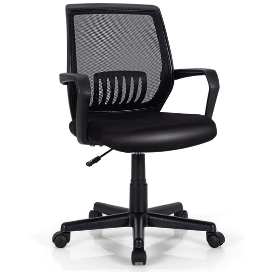 Adjustable Height Ergonomic Home Office Chair with Lumbar Support and 90°-115° Rocking