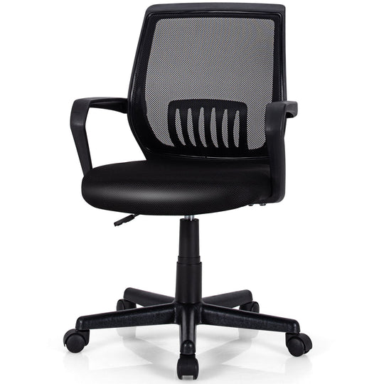 Adjustable Height Ergonomic Home Office Chair with Lumbar Support and 90°-115° Rocking