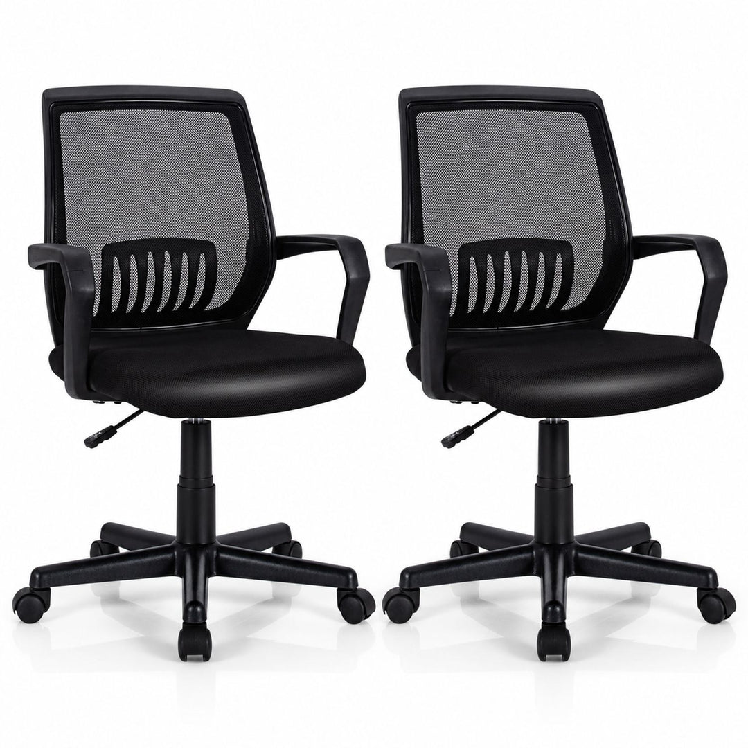Adjustable Height Ergonomic Home Office Chair with Lumbar Support and 90°-115° Rocking