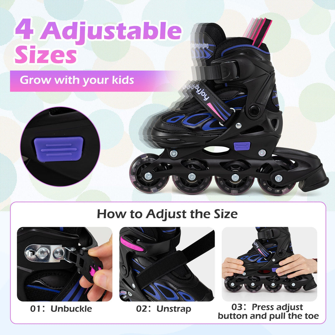 Adjustable Kids' Incline Skates for Boys Girls Ages 5-14