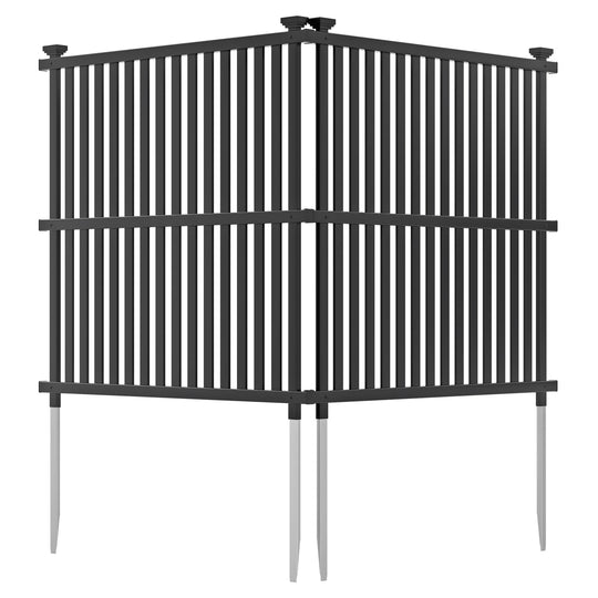 Air Conditioner Fence Panel with Metal Ground Stakes for Outside