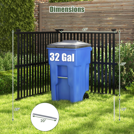Air Conditioner Fence Panel with Metal Ground Stakes for Outside