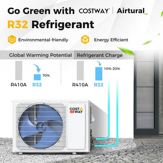 Airtural Series 24000 BTU 21 SEER2 Ductless Mini Split Air Conditioner Heater Energy Star Certified WiFi Enabled