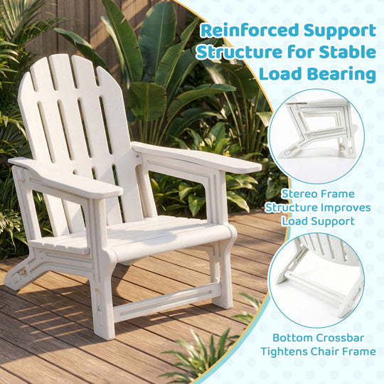 Kids Adirondack Chair All-Weather HDPE Outdoor Seating
