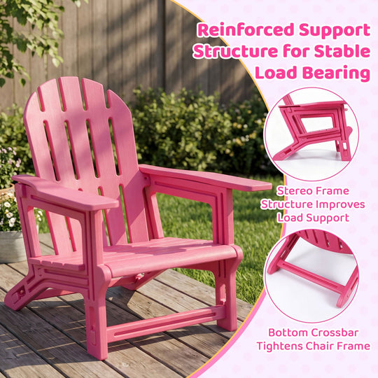 Kids Adirondack Chair All-Weather HDPE Outdoor Seating