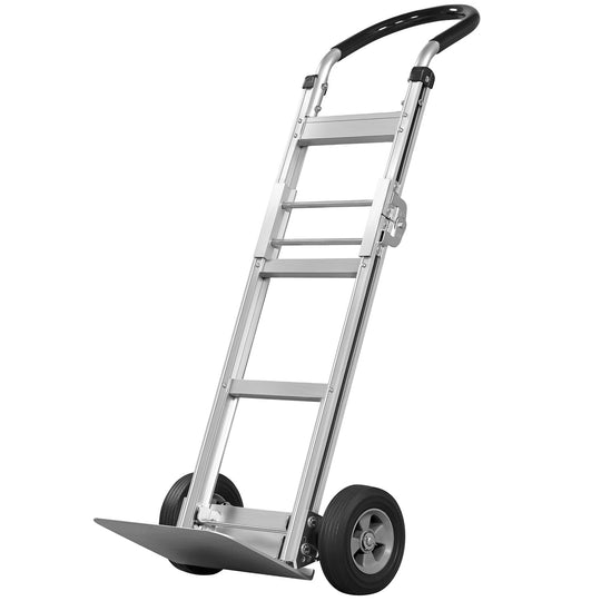 Aluminum Dolly Cart with 2 Rubber Wheels and Ergonomic Handle