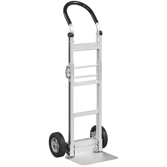 Aluminum Dolly Cart with 2 Rubber Wheels and Ergonomic Handle