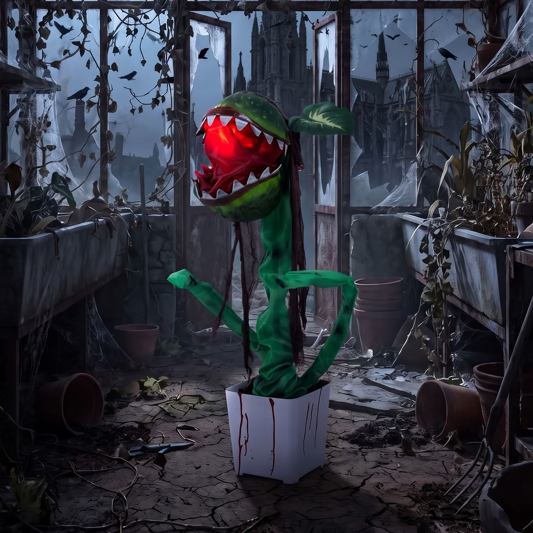 Animated Halloween Man-Eater Plant Prop