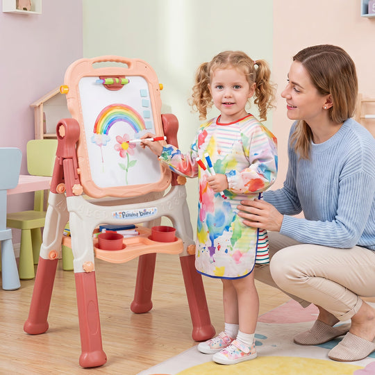Kids Art Easel with Adjustable Height & 22 Accessories