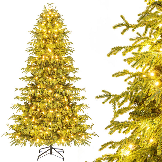 Artificial Christmas Tree with LED Lights and PVC Mixed Branch Tips