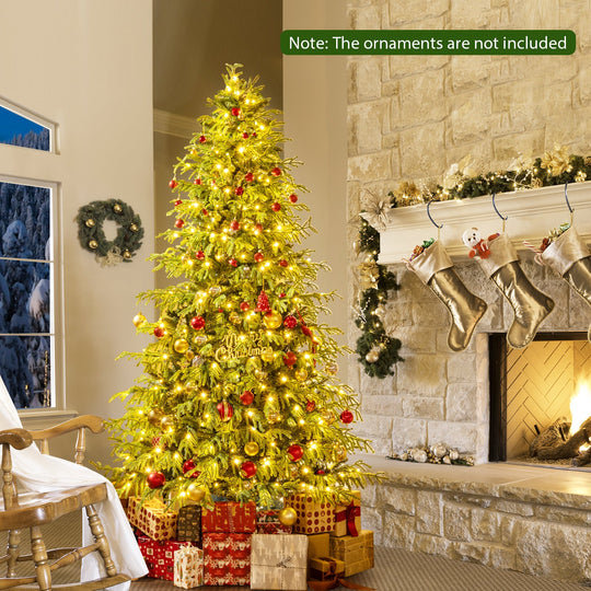Artificial Christmas Tree with LED Lights and PVC Mixed Branch Tips