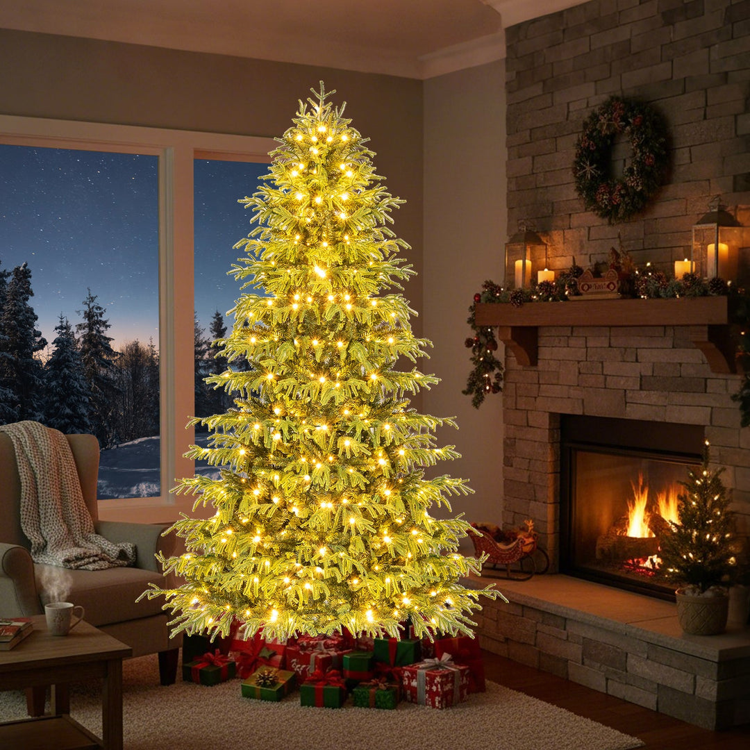 Artificial Christmas Tree with LED Lights and PVC Mixed Branch Tips