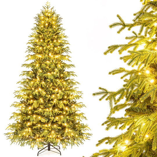 Artificial Christmas Tree with LED Lights and PVC Mixed Branch Tips