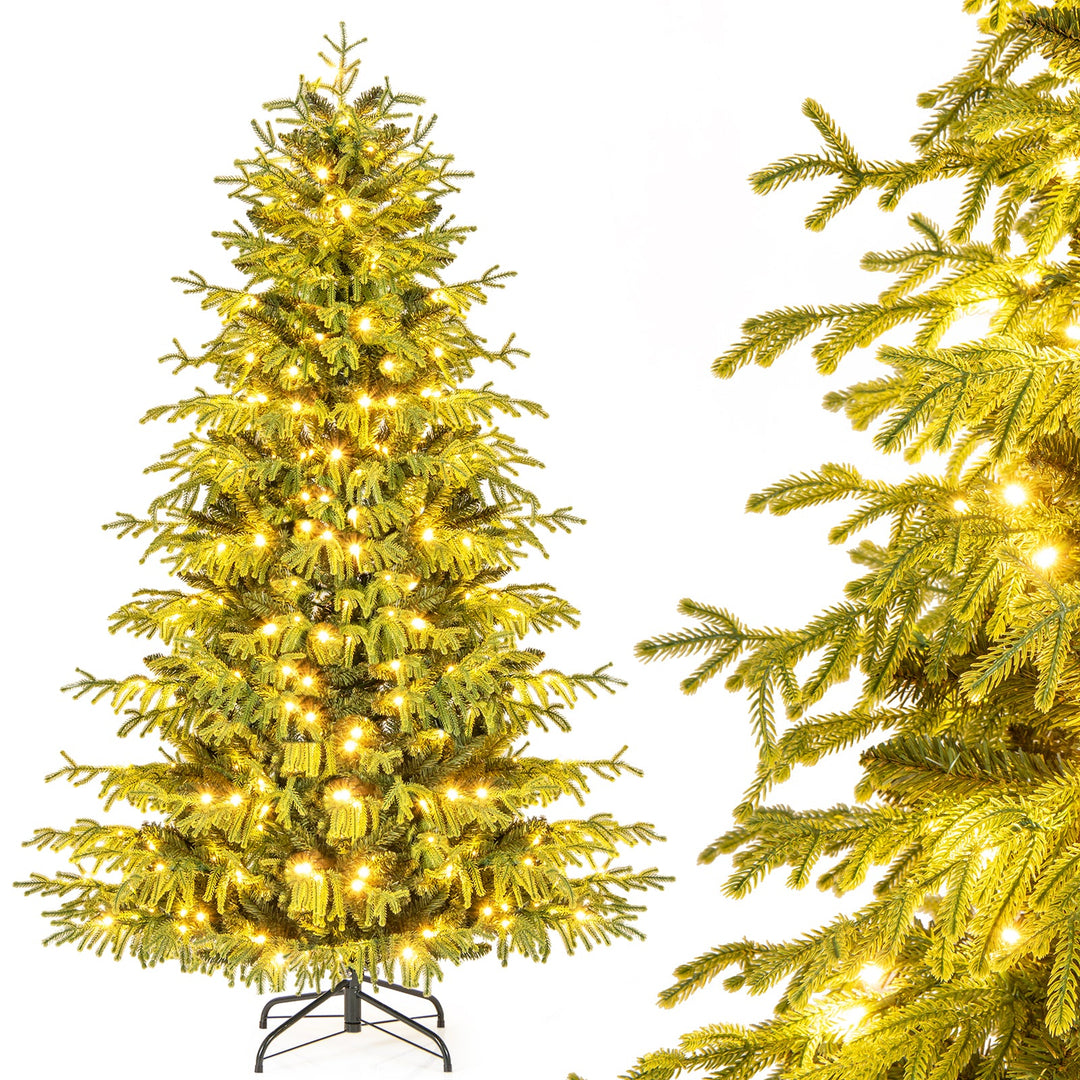 Artificial Christmas Tree with LED Lights and PVC Mixed Branch Tips