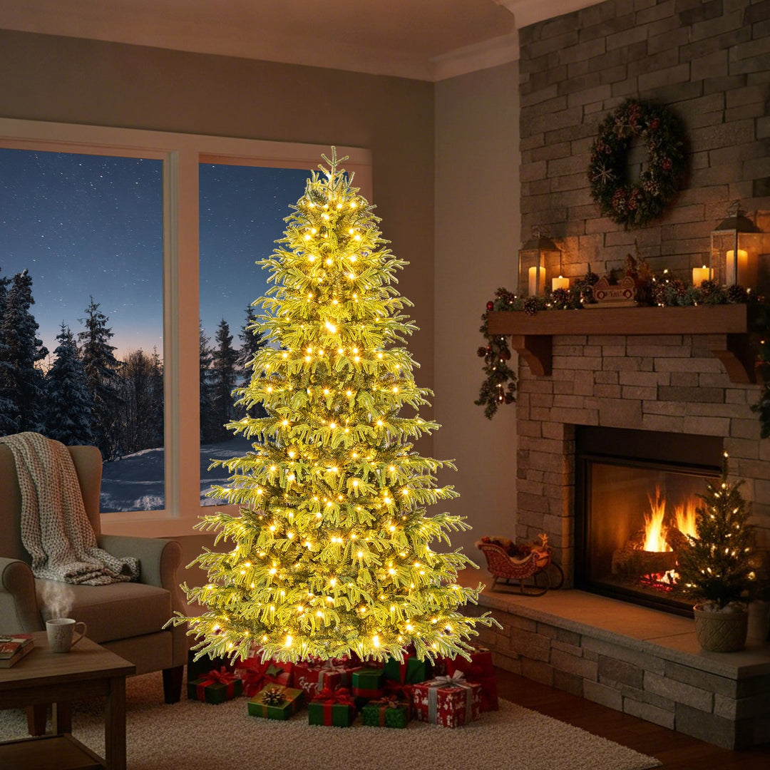 Artificial Christmas Tree with LED Lights and PVC Mixed Branch Tips