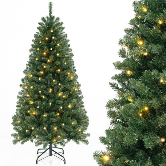 Pre-Lit Artificial Christmas Tree with LED Lights