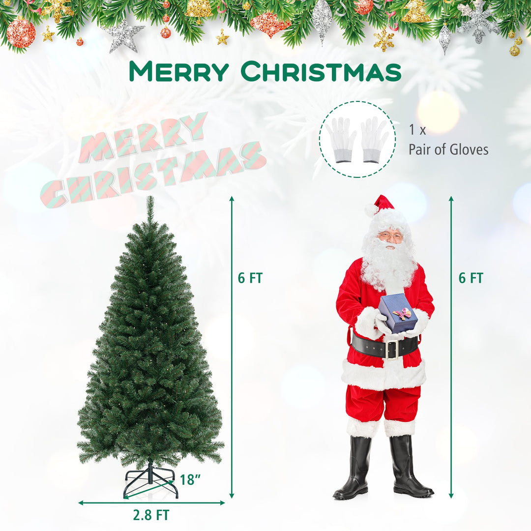 Pre-Lit Artificial Christmas Tree with LED Lights