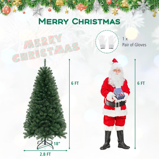Pre-Lit Artificial Christmas Tree with LED Lights