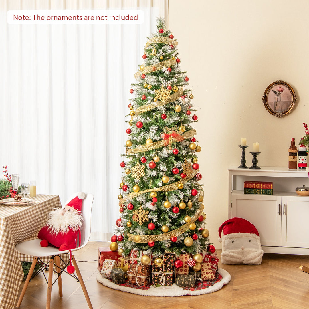 6/7.5/9 FT Artificial Christmas Tree with Warm-White LED Lights