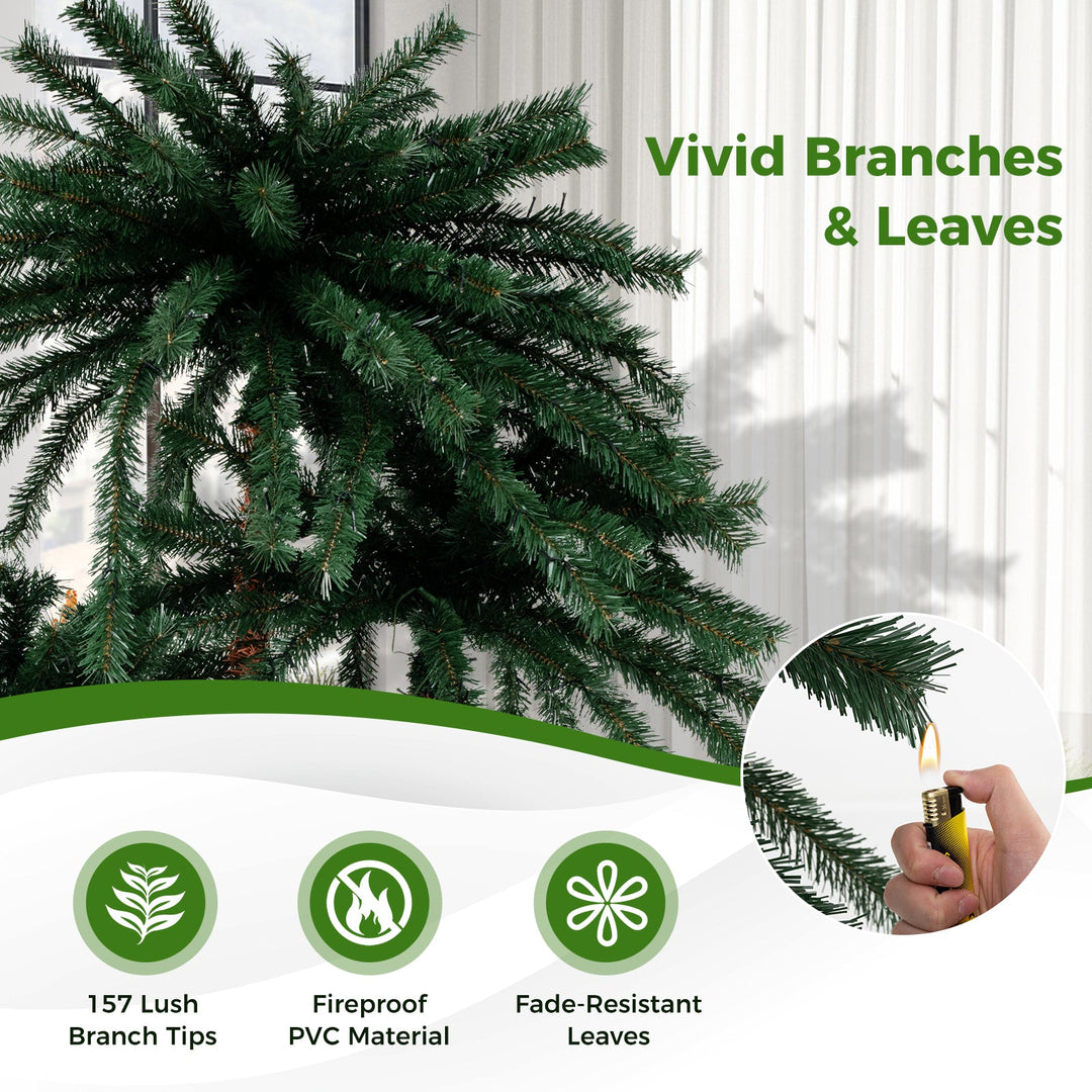 Artificial Lighted Palm Tree with Metal Base 157 Branch Tips and 930 Warm White LED Lights