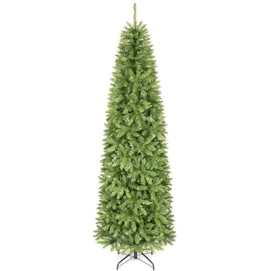 7.5 FT Artificial Pencil Christmas Tree with Metal Stand