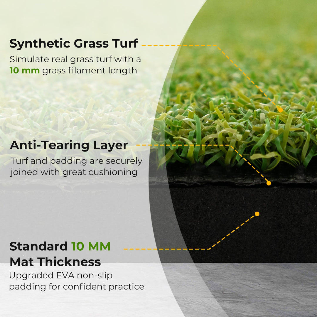 5 x 3 ft Artificial Turf Grass Practice Mat for Indoors and Outdoors