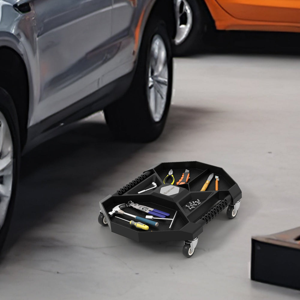 Automotive Rolling Tool Creeper with 4 Swivel Casters and 30 lbs Weight Capacity-Black