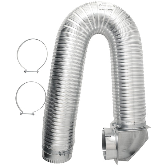 Builder's Best 4 In. x 8 Ft. UL Transition Duct Dryer Vent Kit with Close Elbow