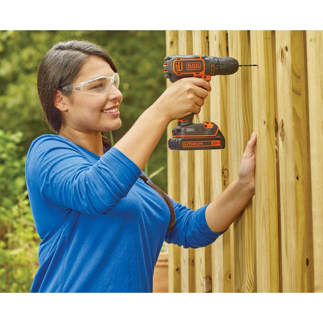 BLACK+DECKER 20V MAX Cordless 3/8 In. Drill/Driver with Battery and Charger - view 3