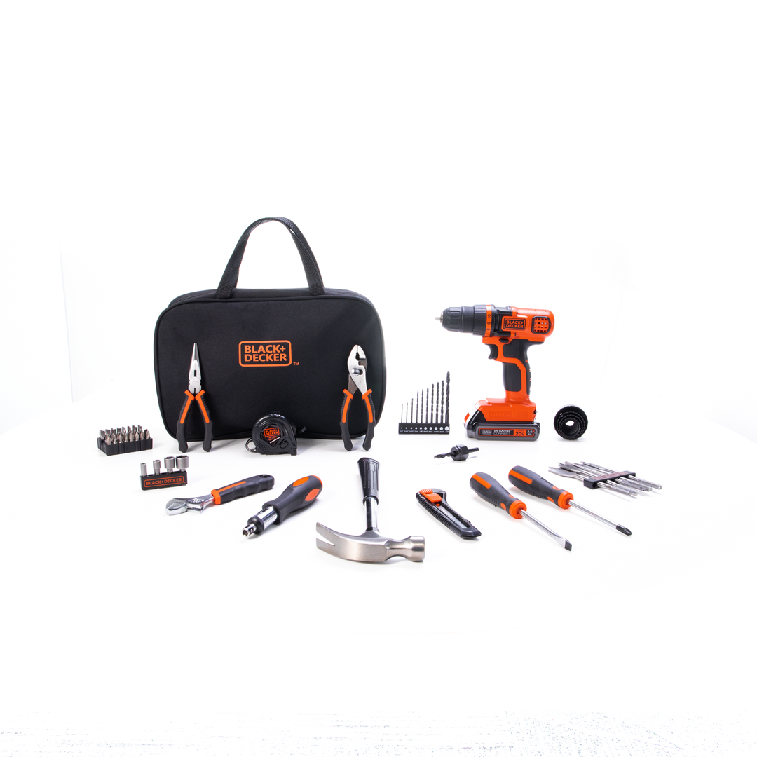 BLACK+DECKER 20V MAX Cordless Drill/Driver with 68-Piece Project Kit and Bag - view 4